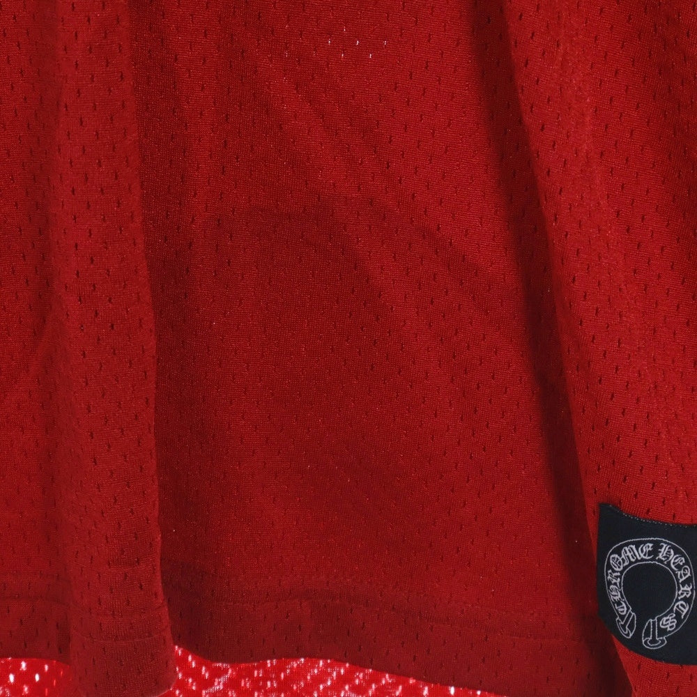 CHROME HEARTS(クロムハーツ) ×MATTY BOY PPO FORM TEAM MESH WARM UP JERSEY TEE マッティボーイ メッシュプリントジャージー 長袖Tシャツ ロングスリーブカットソー レッド