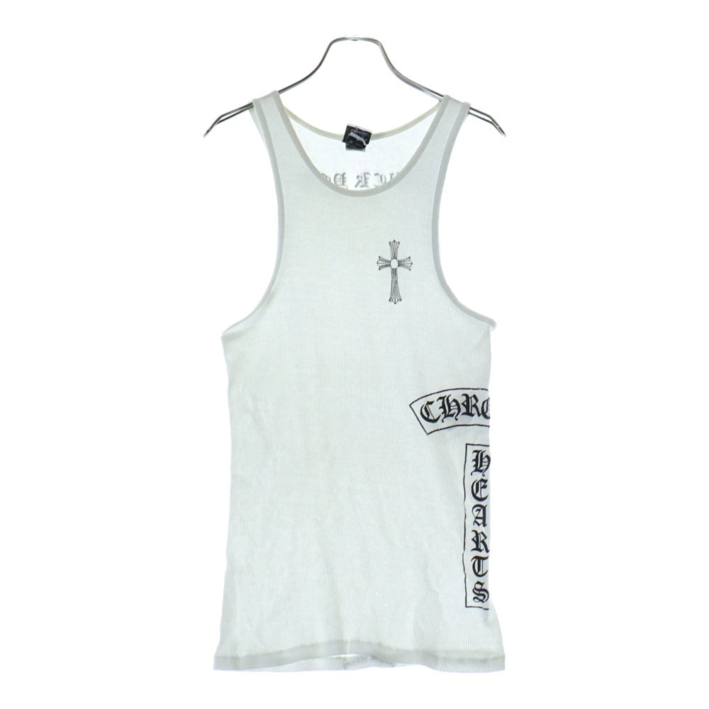 CHROME HEARTS(クロムハーツ) OLD FUCK YOU T-BAR TANK TOP オールド ラージクロス ファックユー Tバープリントタンクトップ ノースリーブ ホワイト