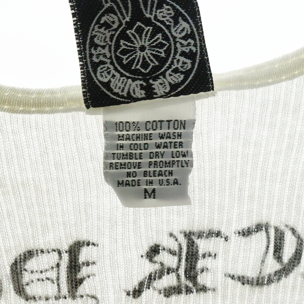 CHROME HEARTS(クロムハーツ) OLD ラスベガス限定 バックホースシュープリント リブタンクトップ ノースリーブカットソー ホワイト