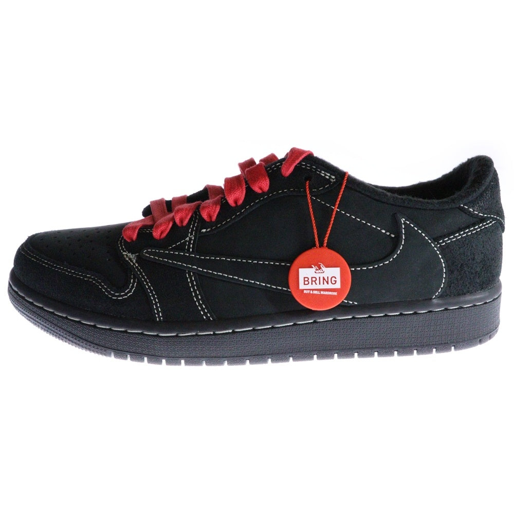 NIKE(ナイキ) ×TRAVIS SCOTT AIR JORDAN 1 LOW OG SP DM7866-001 トラヴィススコット エアジョーダン1 ブラックファントム ローカットスニーカー US9.5/27.5cm ブラック