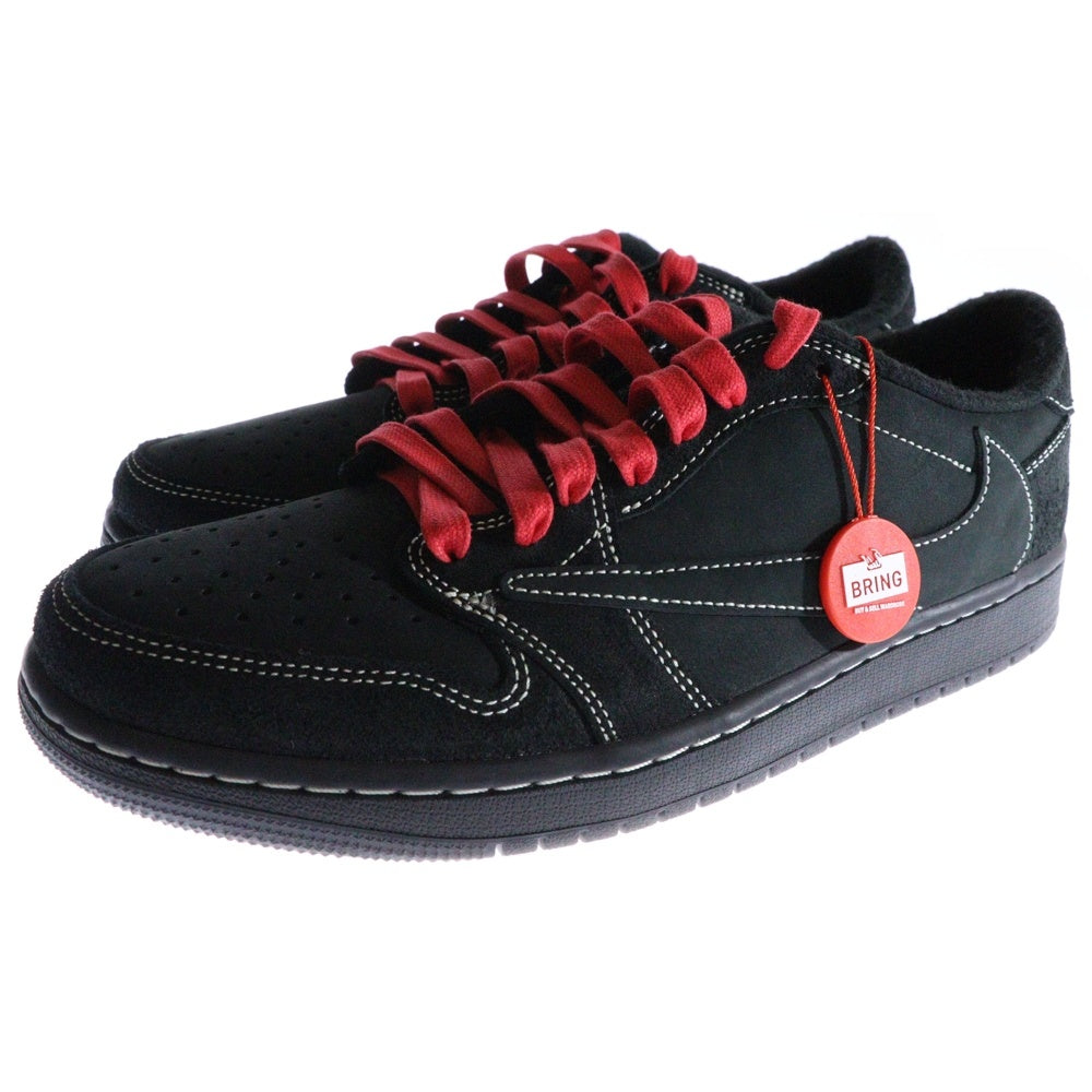 NIKE(ナイキ) ×TRAVIS SCOTT AIR JORDAN 1 LOW OG SP DM7866-001 トラヴィススコット エアジョーダン1 ブラックファントム ローカットスニーカー US9.5/27.5cm ブラック