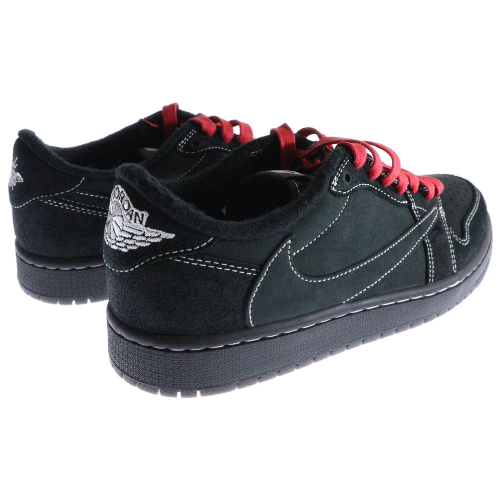 NIKE(ナイキ) ×TRAVIS SCOTT AIR JORDAN 1 LOW OG SP DM7866-001 トラヴィススコット エアジョーダン1 ブラックファントム ローカットスニーカー US9.5/27.5cm ブラック
