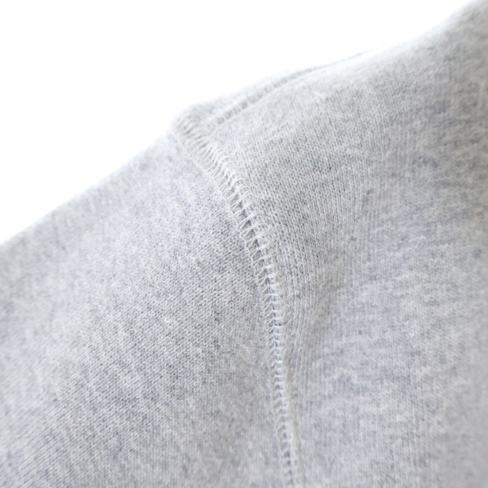 CHROME HEARTS(クロムハーツ) Y NOT CRS PATCH HALF ZIP SWEAT ワイノット クロスパッチ付き ハーフジップスウェット グレー