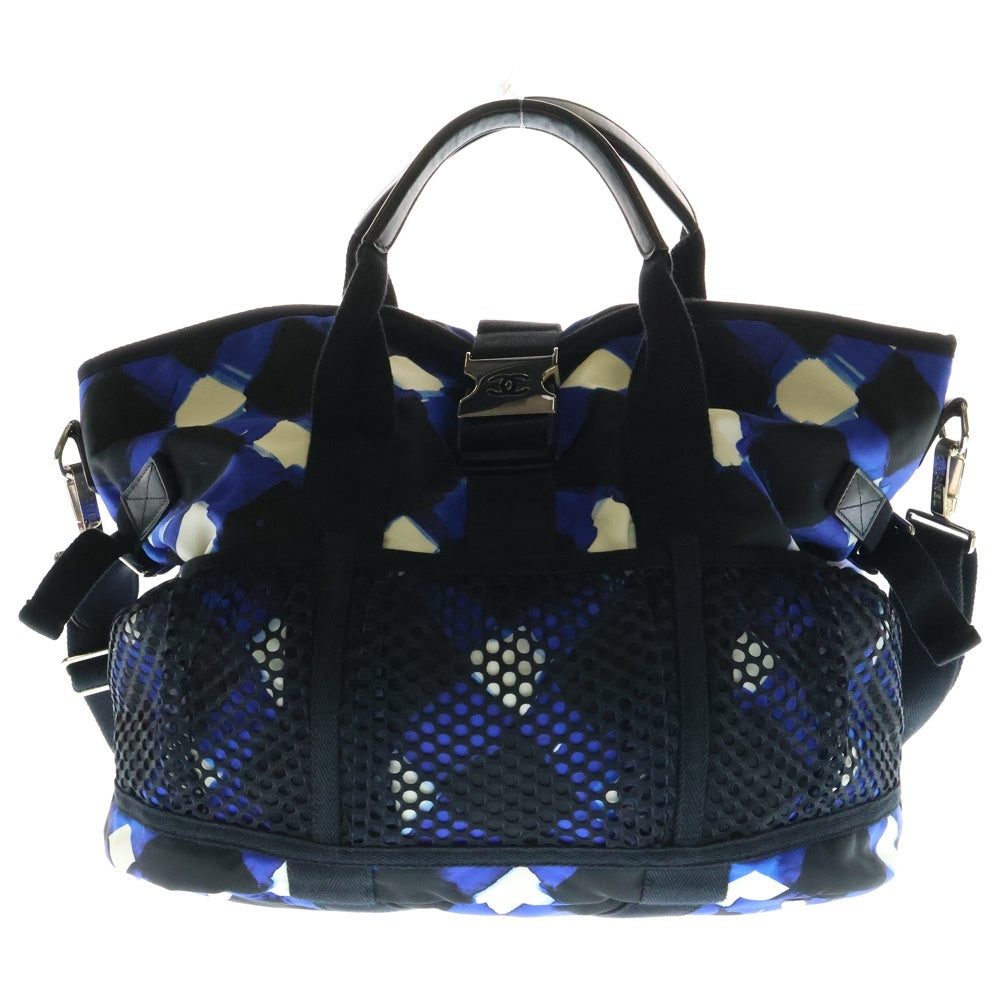 CHANEL(シャネル) エアライン 2WAY トートバッグ ショルダーバッグ ブルー/ブラック/ホワイト 22番台 レディース