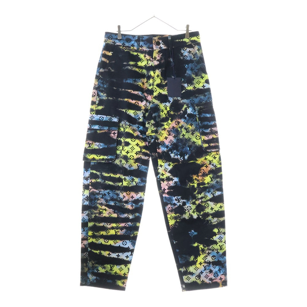 LOUIS VUITTON(ルイヴィトン) 21AW PRINTED MONOGRAM TIE DYE CARGO DENIM RM2129 H98 HLD10W プリンテッド モノグラム タイダイ デニム カーゴパンツ マルチ