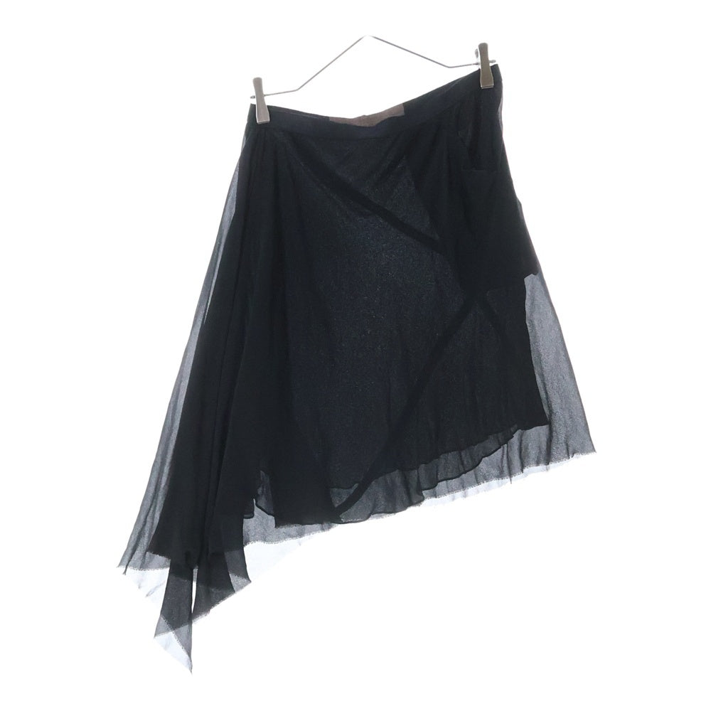 Rick Owens(リックオウエンス) 12SS NASKA アシンメトリースカート ブラック レディース