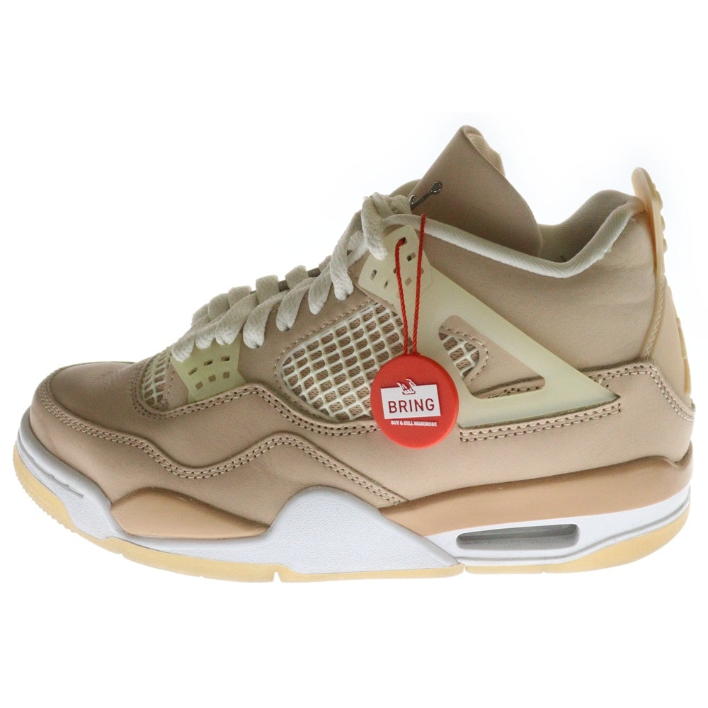 NIKE(ナイキ) WMNS AIR JORDAN 4 RETRO SHIMMER DJ0675-200 ウィメンズ エアジョーダン 4 シマー ハイカットスニーカー ベージュ US6.5/23.5cm レディース