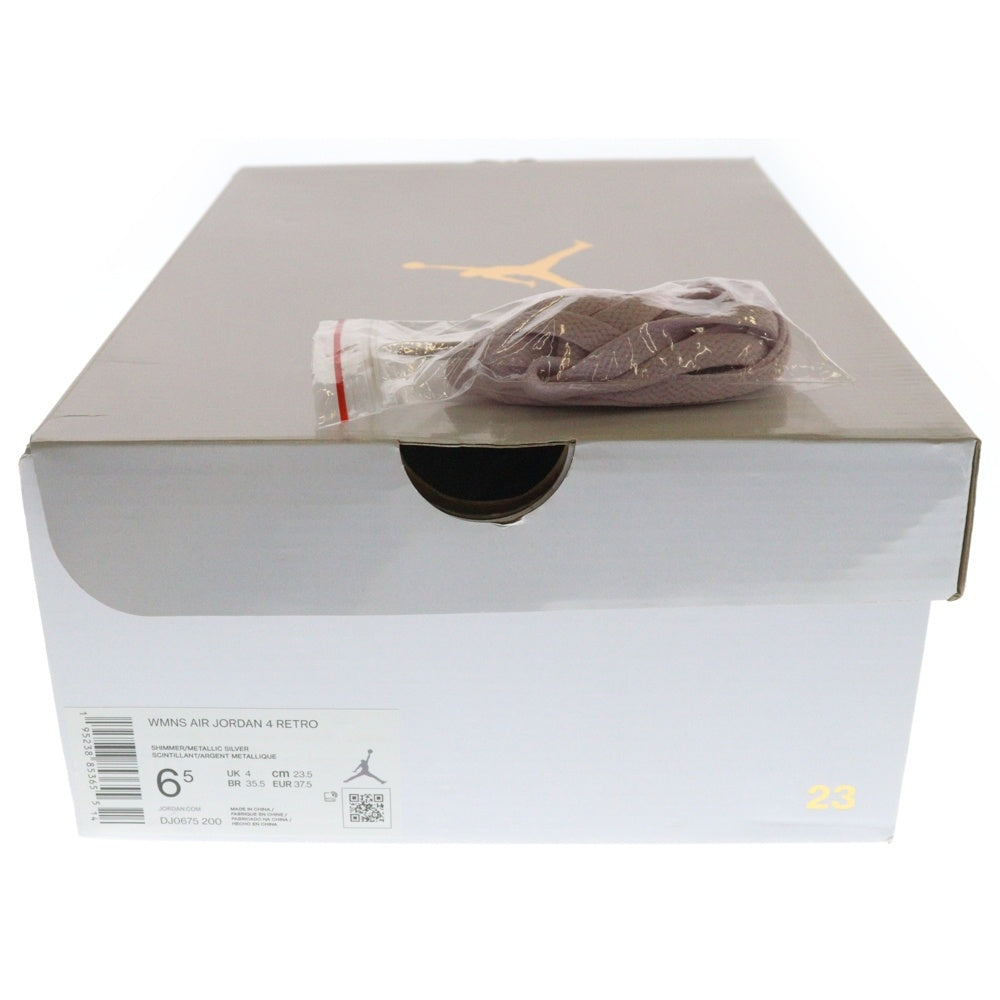 NIKE(ナイキ) WMNS AIR JORDAN 4 RETRO SHIMMER DJ0675-200 ウィメンズ エアジョーダン 4 シマー ハイカットスニーカー ベージュ US6.5/23.5cm レディース