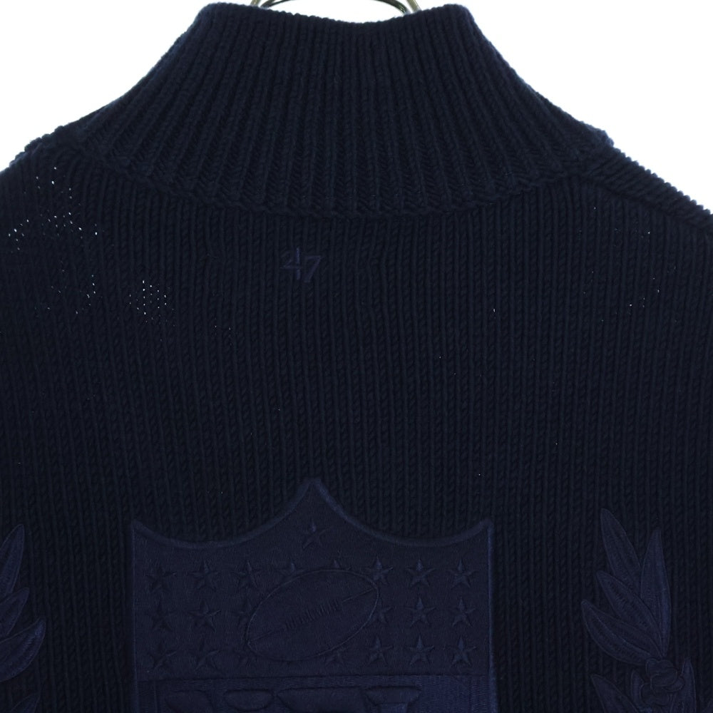 KITH(キス) 24AW '47 for the NFL GIANTS Wyona Full Zip Sweater ジャイアンツ ウィノナフルジップニットセーター KHM032663 ネイビー