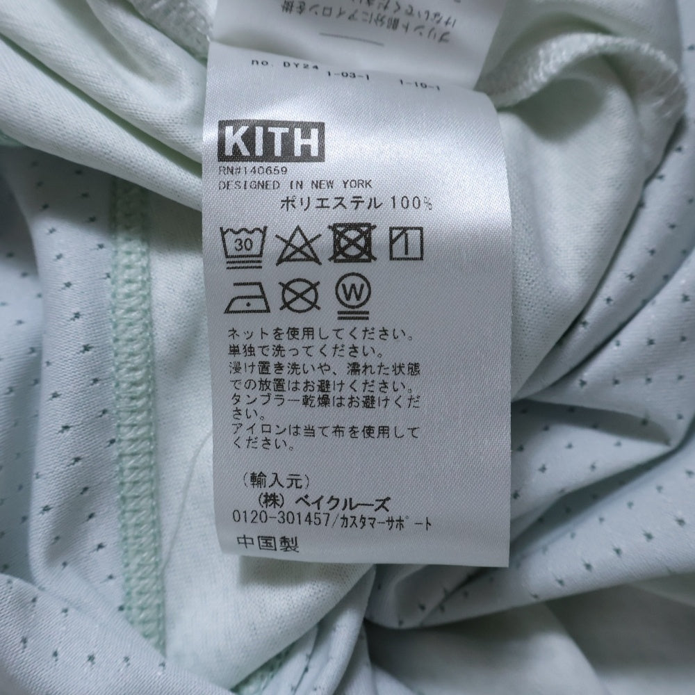KITH(キス) LS PANELLED OTTO TEE パネルオットージャージー長袖ポロシャツ グリーン