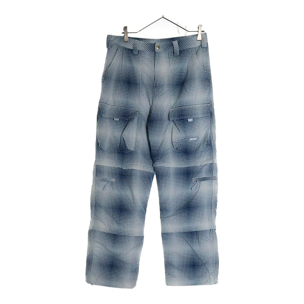 Palace Skateboards(パレススケートボーズ) 24SS BARE LEVELS TROUSER ベアレベルズチェック柄トラウザーズパンツ ブルー