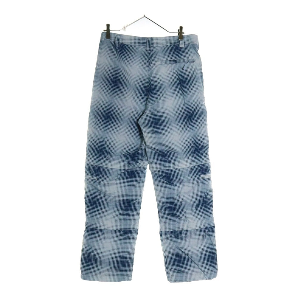 Palace Skateboards(パレススケートボーズ) 24SS BARE LEVELS TROUSER ベアレベルズチェック柄トラウザーズパンツ ブルー