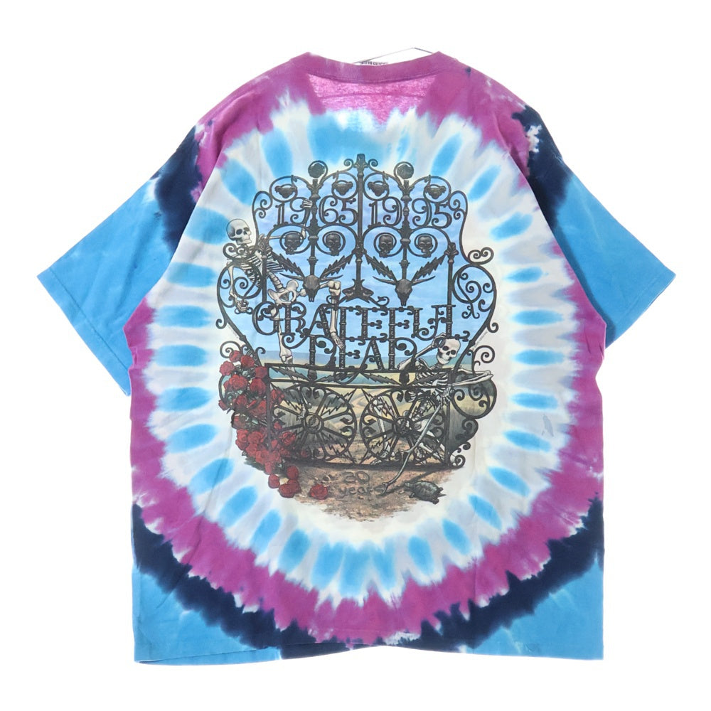 VINTAGE(ヴィンテージ) 90s VINTEGE Grateful Dead グレイトフルデッド タイダイ スカルローズ両面プリント半袖Tシャツ カットソー ブルー/マルチ