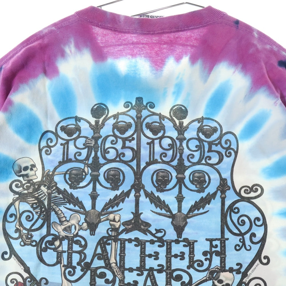 VINTAGE(ヴィンテージ) 90s VINTEGE Grateful Dead グレイトフルデッド タイダイ スカルローズ両面プリント半袖Tシャツ カットソー ブルー/マルチ