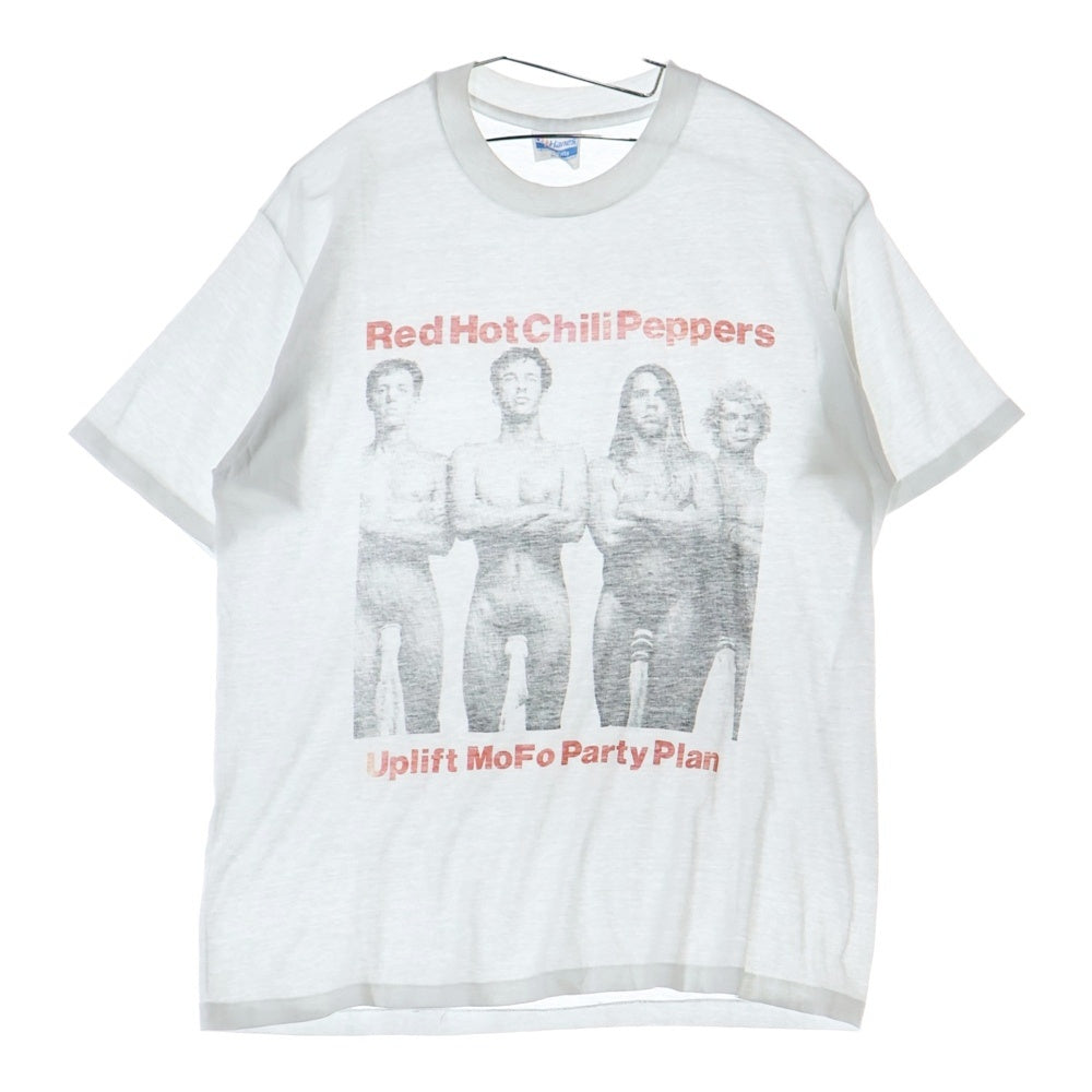 VINTAGE(ヴィンテージ) 80S RED HOT CHILIPEPPERS UPLIFT MOFO PARTY PLAN レッドホットチリペッパーズ プリント 半袖Tシャツ カットソー ホワイト