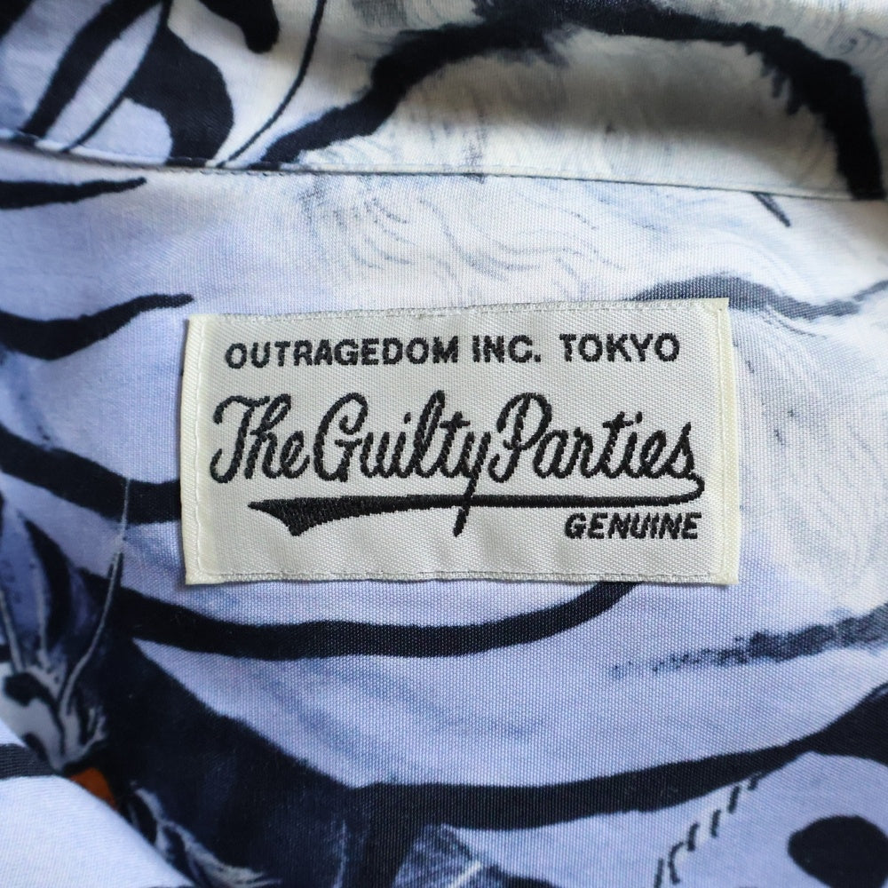 WACKO MARIA(ワコマリア) ×TIM LEHI HAWAIIAN SHIRT TIMLEHI-WM-HI25 ティムリーハイ 長袖ハワイアンシャツ アロハシャツ ブルー