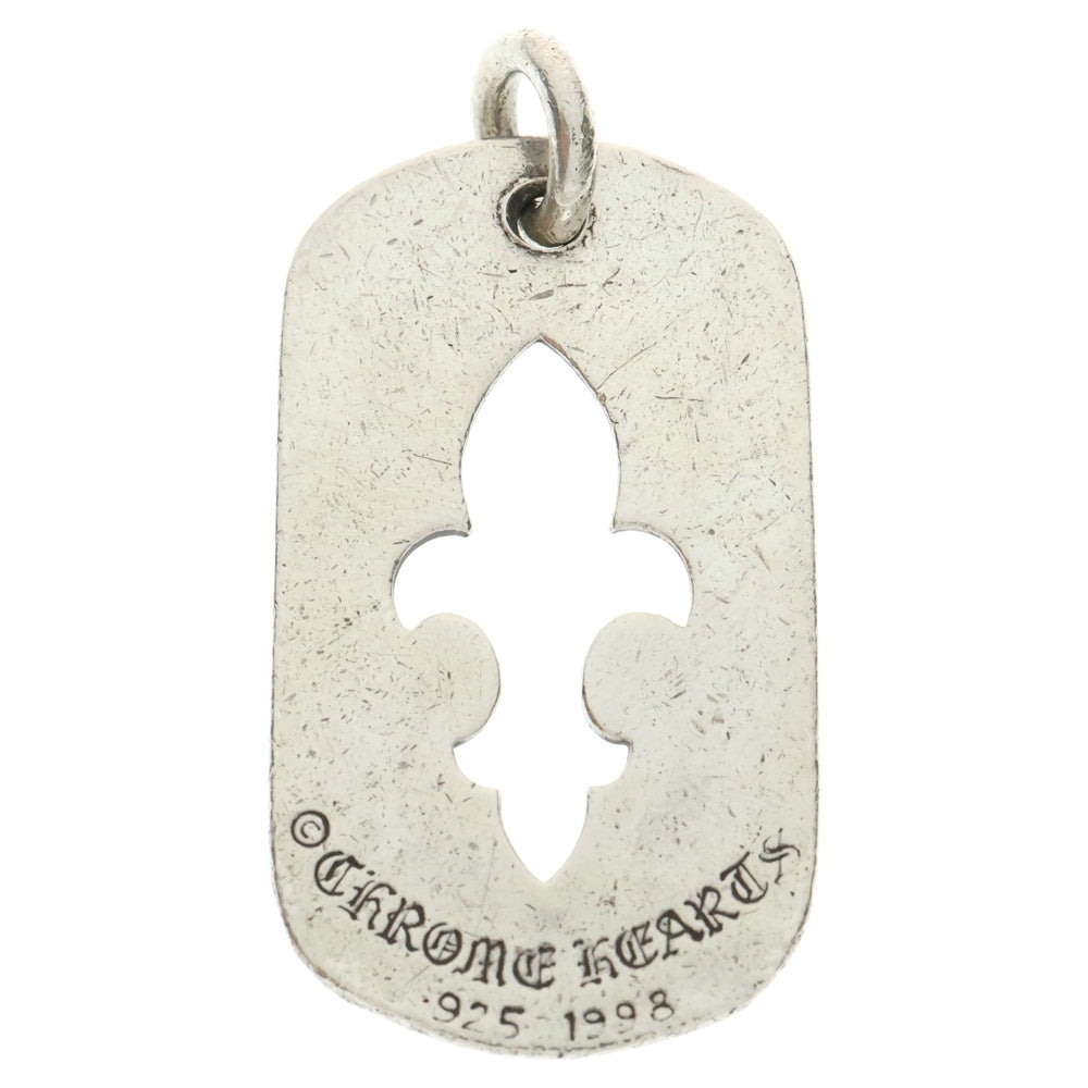 CHROME HEARTS(クロムハーツ) D TAG LRG CO CRS カットアウトフレア ラージ ドッグタグ ネックレストップ シルバー