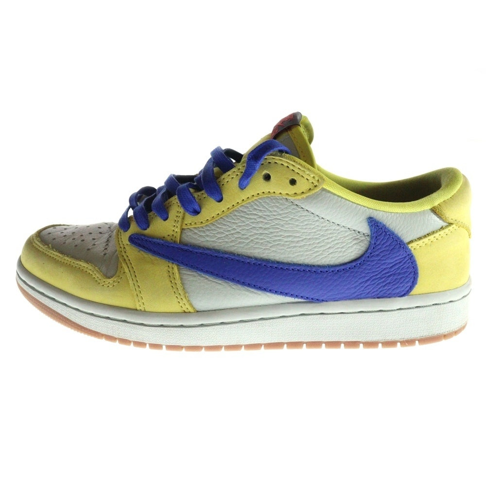 NIKE(ナイキ) ×TRAVIS SCOTT WMNS AIR JORDAN 1 RETRO LOW OG CANAR DZ4137-700 トラヴィススコット ウィメンズ エアジョーダン1 カナリー ローカットスニーカー US8.5/25.5cm イエロー