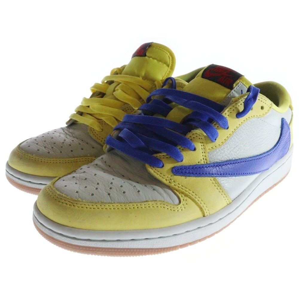 NIKE(ナイキ) ×TRAVIS SCOTT WMNS AIR JORDAN 1 RETRO LOW OG CANAR DZ4137-700 トラヴィススコット ウィメンズ エアジョーダン1 カナリー ローカットスニーカー US8.5/25.5cm イエロー
