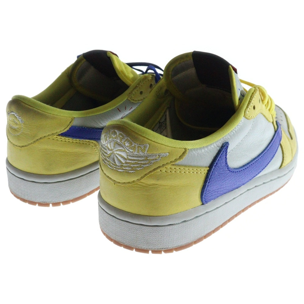 NIKE(ナイキ) ×TRAVIS SCOTT WMNS AIR JORDAN 1 RETRO LOW OG CANAR DZ4137-700 トラヴィススコット ウィメンズ エアジョーダン1 カナリー ローカットスニーカー US8.5/25.5cm イエロー