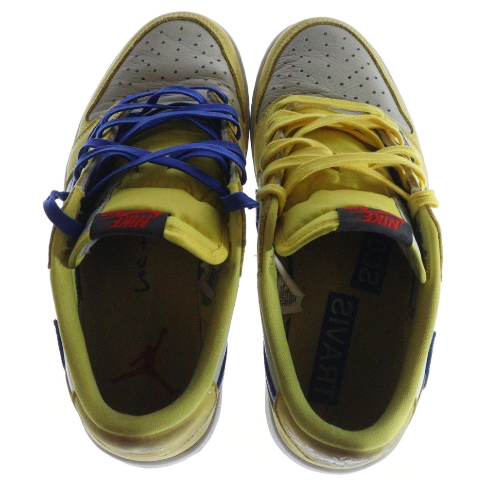 NIKE(ナイキ) ×TRAVIS SCOTT WMNS AIR JORDAN 1 RETRO LOW OG CANAR DZ4137-700 トラヴィススコット ウィメンズ エアジョーダン1 カナリー ローカットスニーカー US8.5/25.5cm イエロー