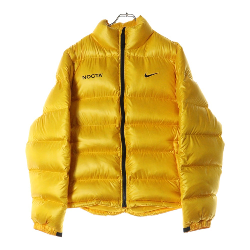 NIKE(ナイキ) × NOCTA PUFFER JACKET DA3997-739 ノクタ ロゴプリントデザインナイロンジップアップパファージャケット ダウンジャケット イエロー