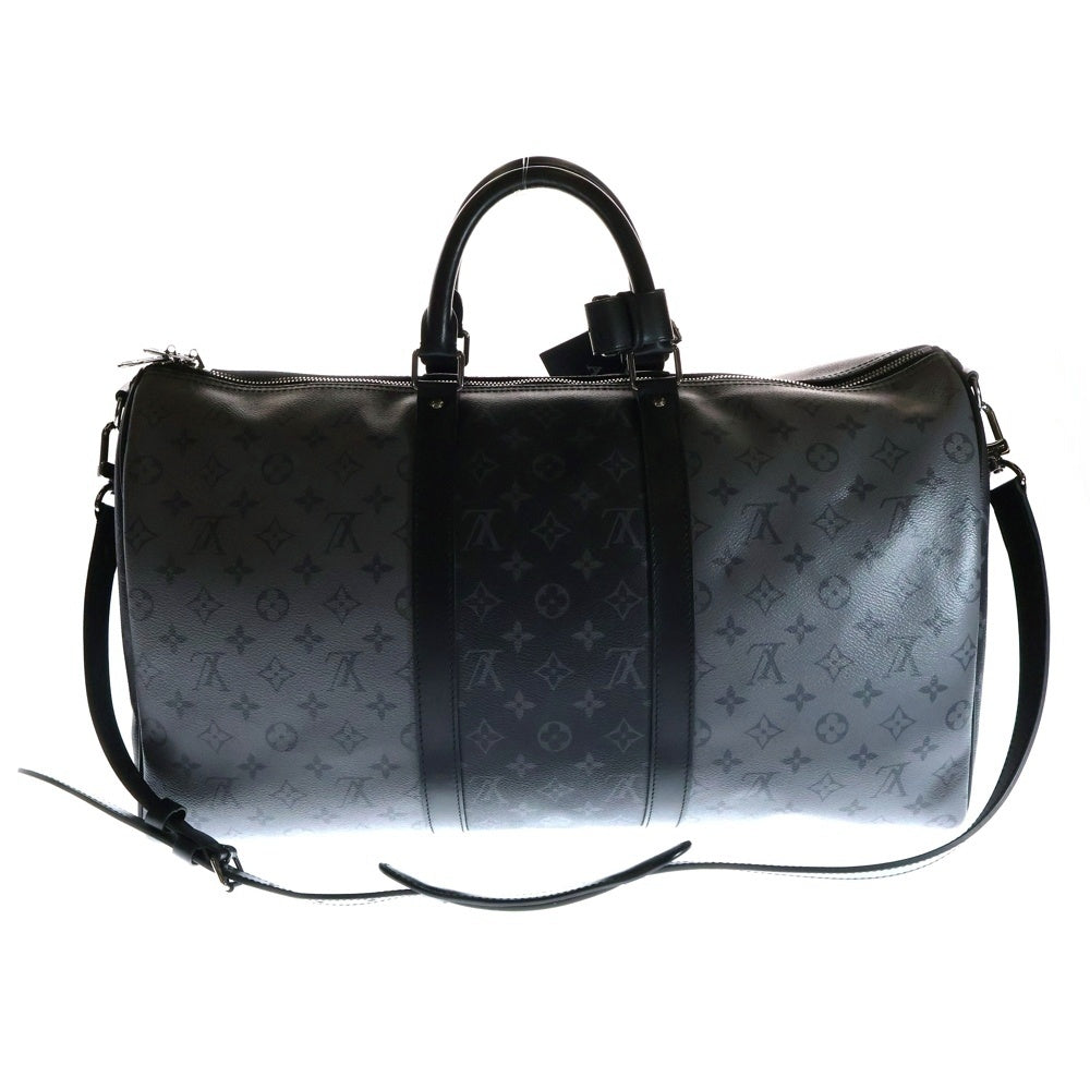 LOUIS VUITTON(ルイヴィトン) モノグラム エクリプス キーポル バンドリエール50 ハンドバッグ ボストンバッグ M45392 ブラック/グレー