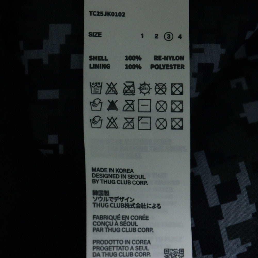 THUG CLUB(サグクラブ) 25SS SCARRED WIND SOLDIER スカードウィンドソルジャージャケット ブラック TC25JK0102