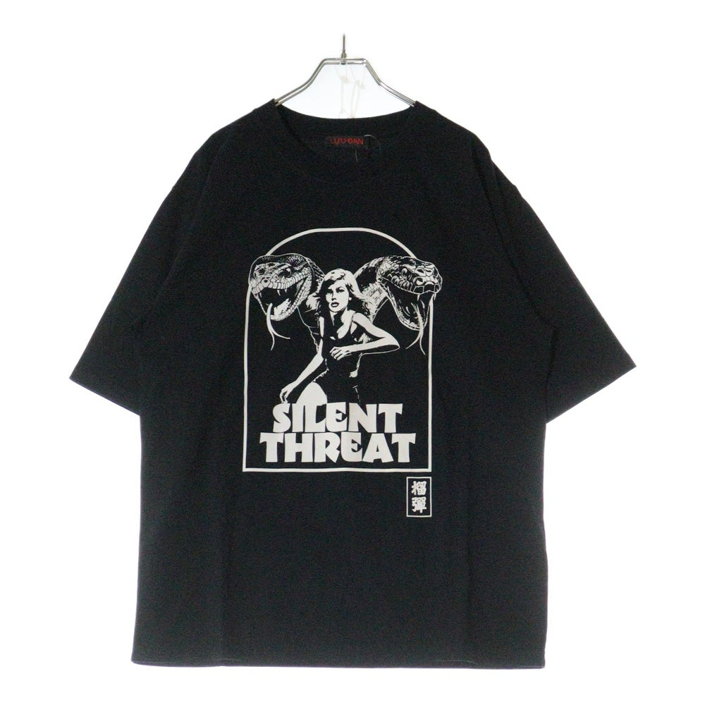 LU'U DAN(ルーダン) 25SS GRAPHIC TEE グラフィックプリント半袖Tシャツ ブラック T001J_CJ
