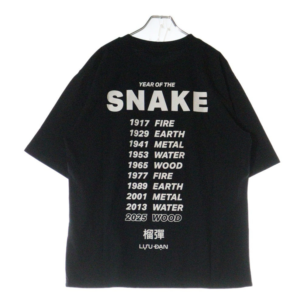 LU'U DAN(ルーダン) 25SS GRAPHIC TEE グラフィックプリント半袖Tシャツ ブラック T001J_CJ