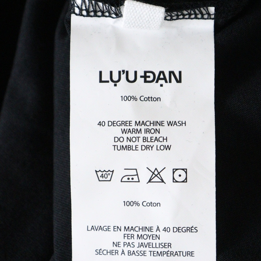 LU'U DAN(ルーダン) 25SS GRAPHIC TEE グラフィックプリント半袖Tシャツ ブラック T001J_CJ