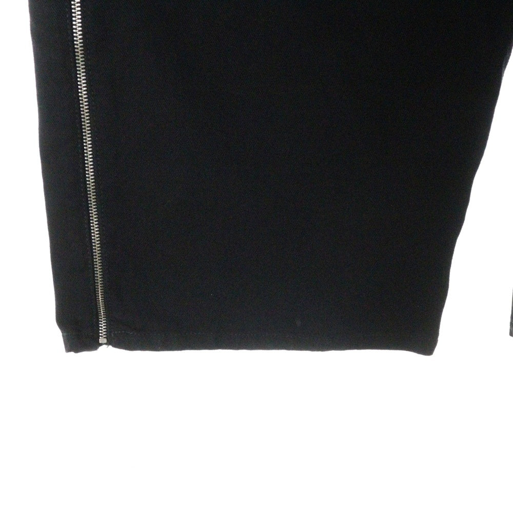 LU'U DAN(ルーダン) 25SS SIDE ZIP JEANS サイドジップデニムワイドパンツ ブラック MP059D_WD