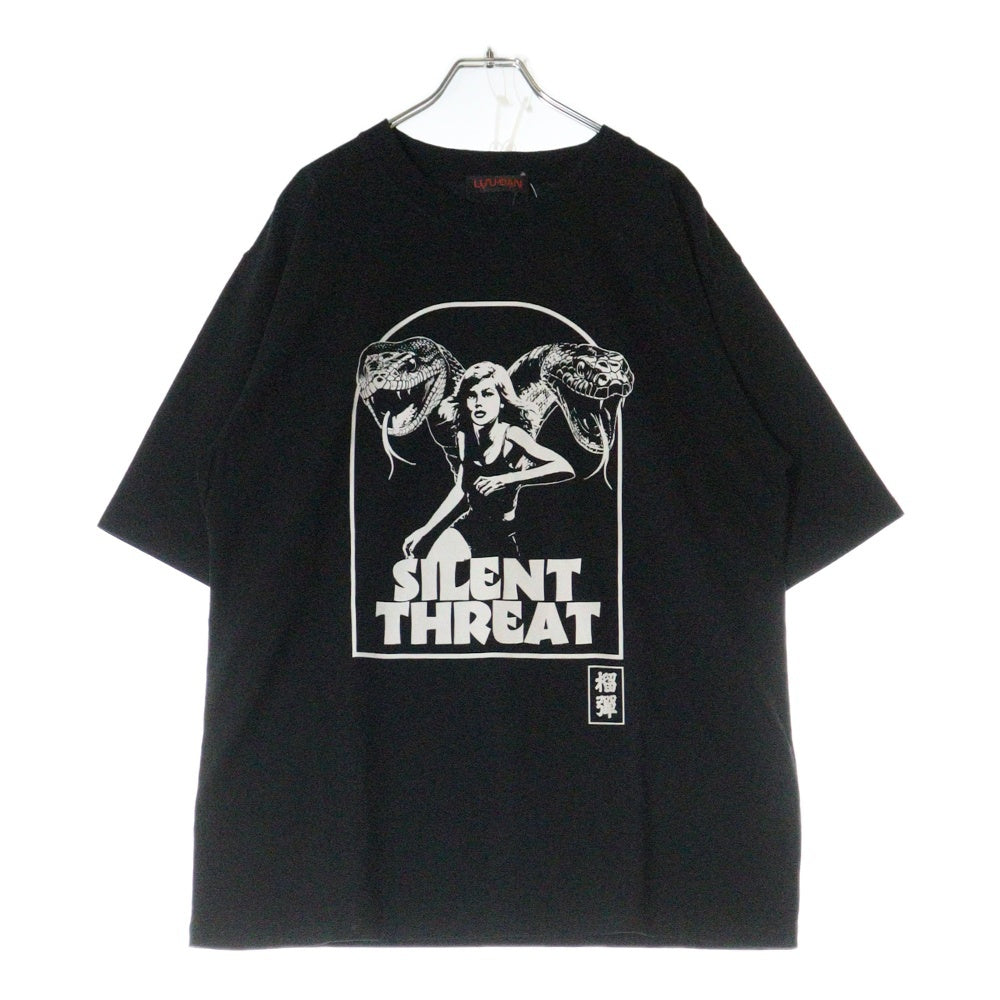 LU'U DAN(ルーダン) 25SS GRAPHIC TEE グラフィックプリント半袖Tシャツ ブラック T001J_CJ