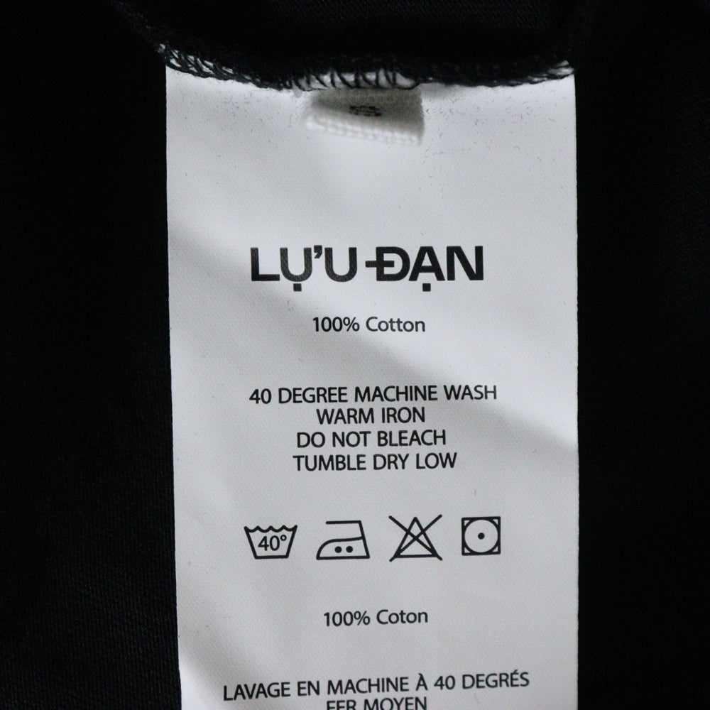LU'U DAN(ルーダン) 25SS GRAPHIC TEE グラフィックプリント半袖Tシャツ ブラック T001J_CJ