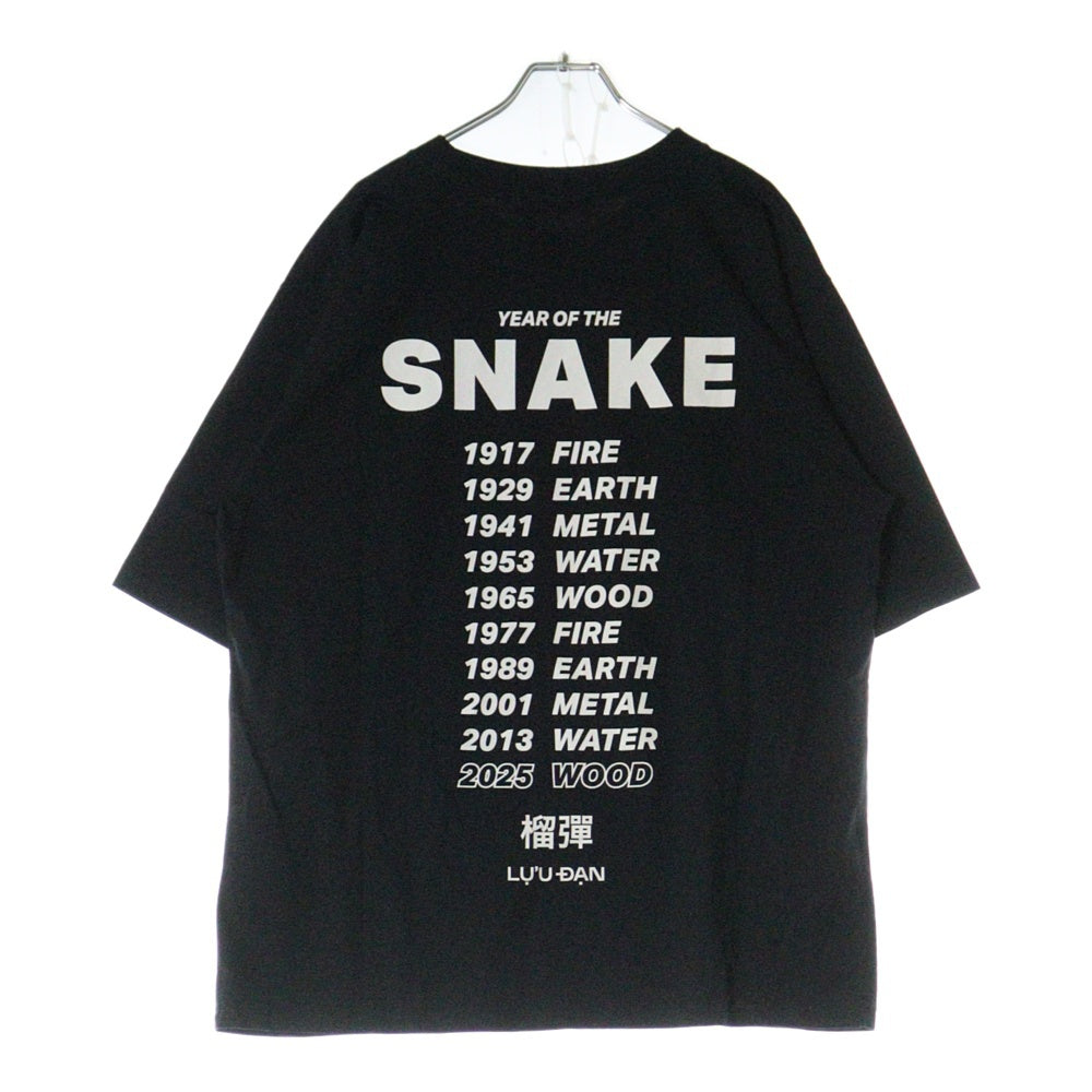 LU'U DAN(ルーダン) 25SS GRAPHIC TEE グラフィックプリント半袖Tシャツ ブラック T001J_CJ