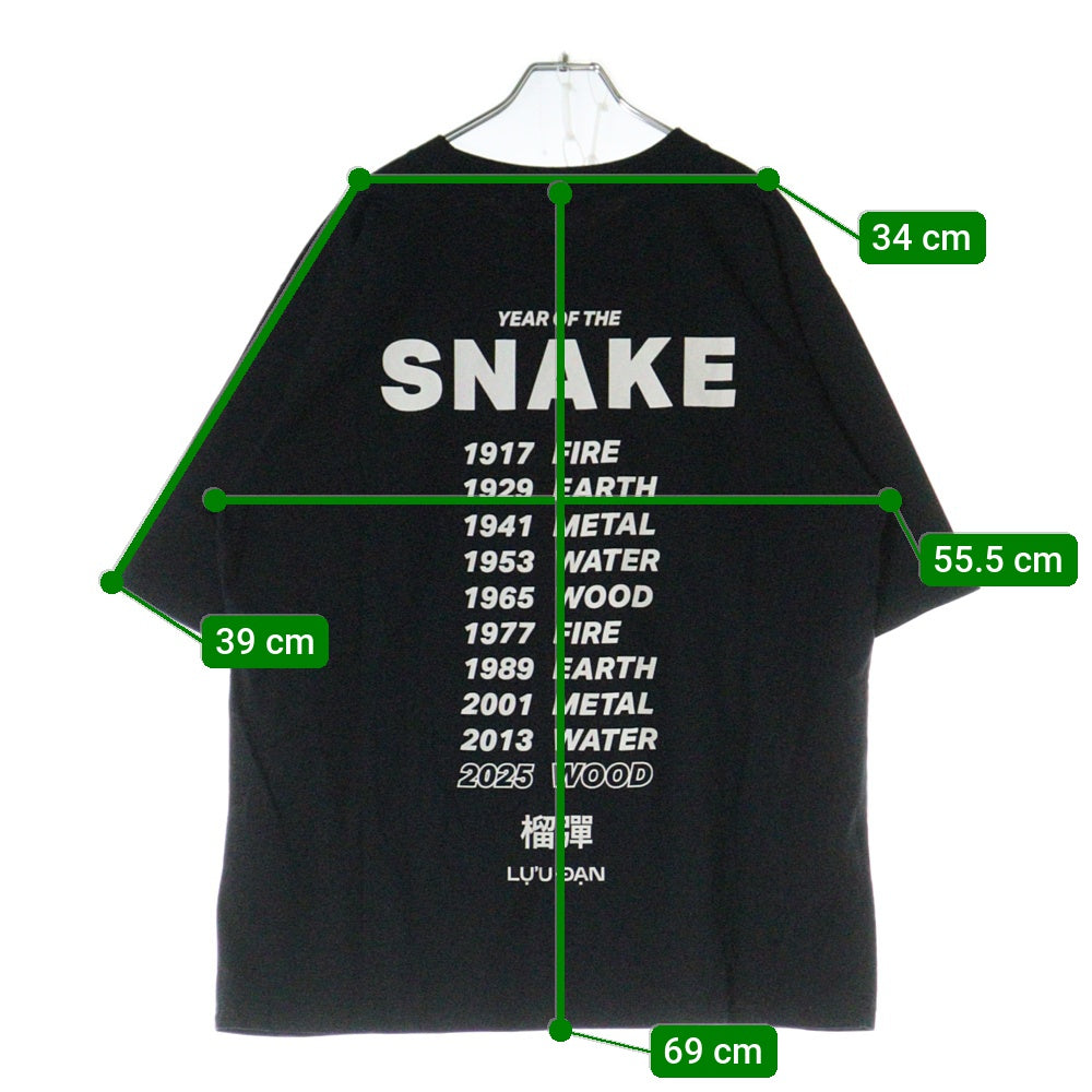 LU'U DAN(ルーダン) 25SS GRAPHIC TEE グラフィックプリント半袖Tシャツ ブラック T001J_CJ
