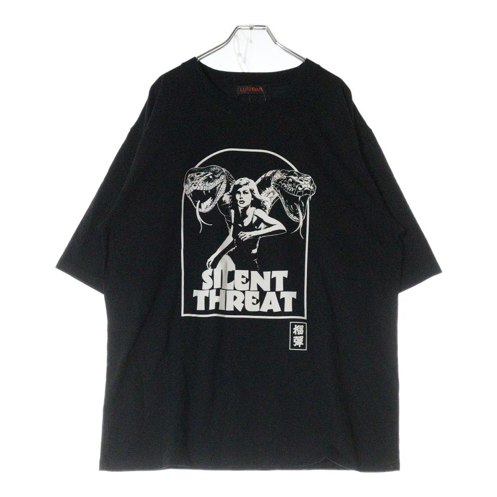 LU'U DAN(ルーダン) 25SS GRAPHIC TEE グラフィックプリント半袖Tシャツ ブラック T001J_CJ