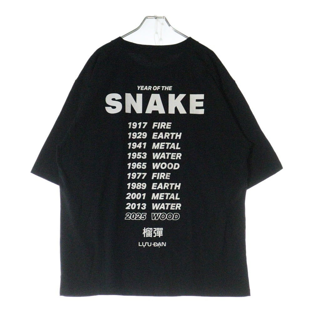 LU'U DAN(ルーダン) 25SS GRAPHIC TEE グラフィックプリント半袖Tシャツ ブラック T001J_CJ