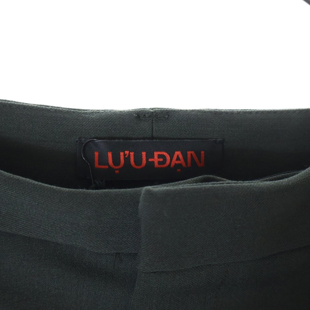 LU'U DAN(ルーダン) 25SS JUMBO WIDE LEG TROUSERS ジャンボワイドトラウザーズスラックスパンツ カーキ MP021W_LWB