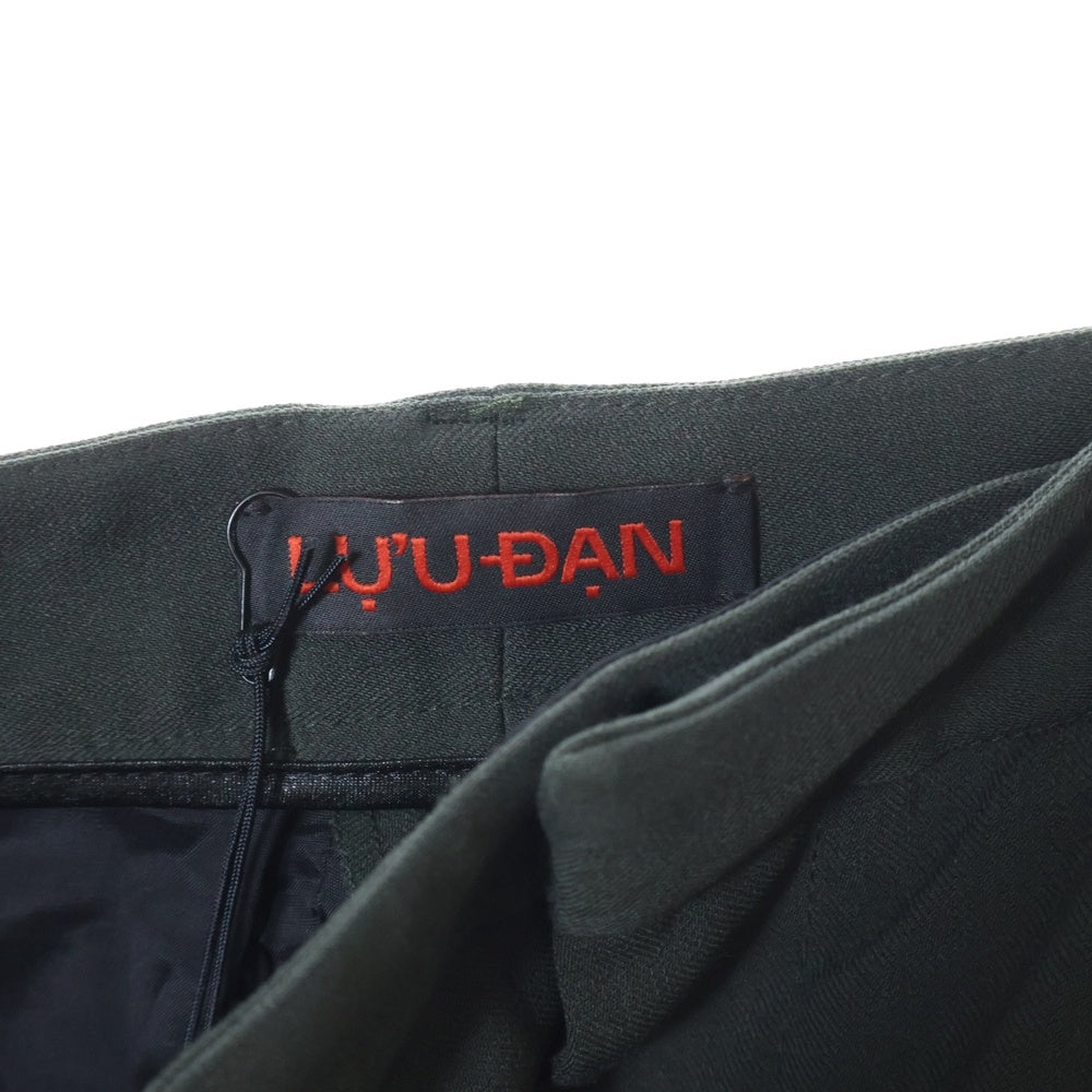 LU'U DAN(ルーダン) 25SS JUMBO WIDE LEG TROUSERS ジャンボワイドトラウザーズスラックスパンツ カーキ MP021W_LWB