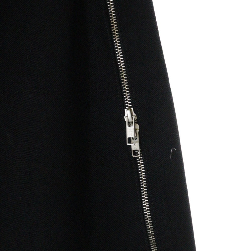 LU'U DAN(ルーダン) 25SS SIDE ZIP JEANS サイドジップデニムワイドパンツ ブラック MP059D_WD