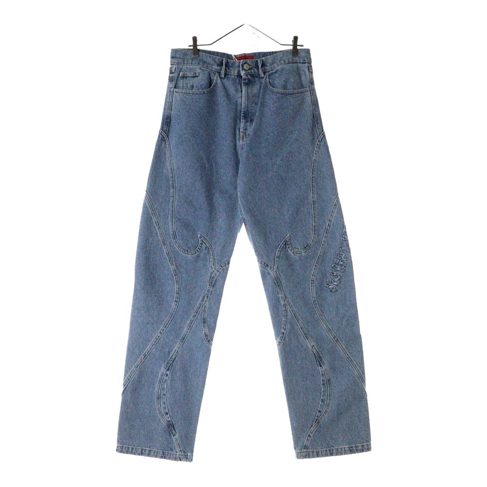KUSIKOHC(クシコック) 24AW RIDER DENIM PANTS ライダーデニムパンツ インディゴブルー KUF4MT02AP-TE427