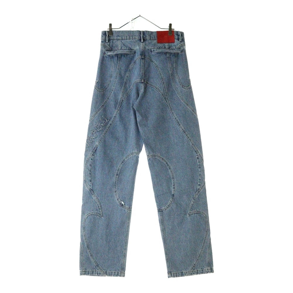 KUSIKOHC(クシコック) 24AW RIDER DENIM PANTS ライダーデニムパンツ インディゴブルー KUF4MT02AP-TE427