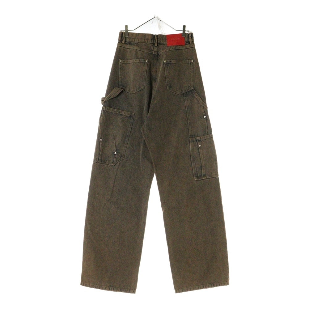 KUSIKOHC(クシコック) 24AW WORKWEAR MULTI RIVET DENIM ワークウェアマルチリベットデニムパンツ ブラウン KUF4MT12BP-TE427