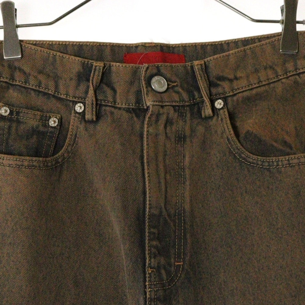 KUSIKOHC(クシコック) 24AW WORKWEAR MULTI RIVET DENIM ワークウェアマルチリベットデニムパンツ ブラウン KUF4MT12BP-TE427