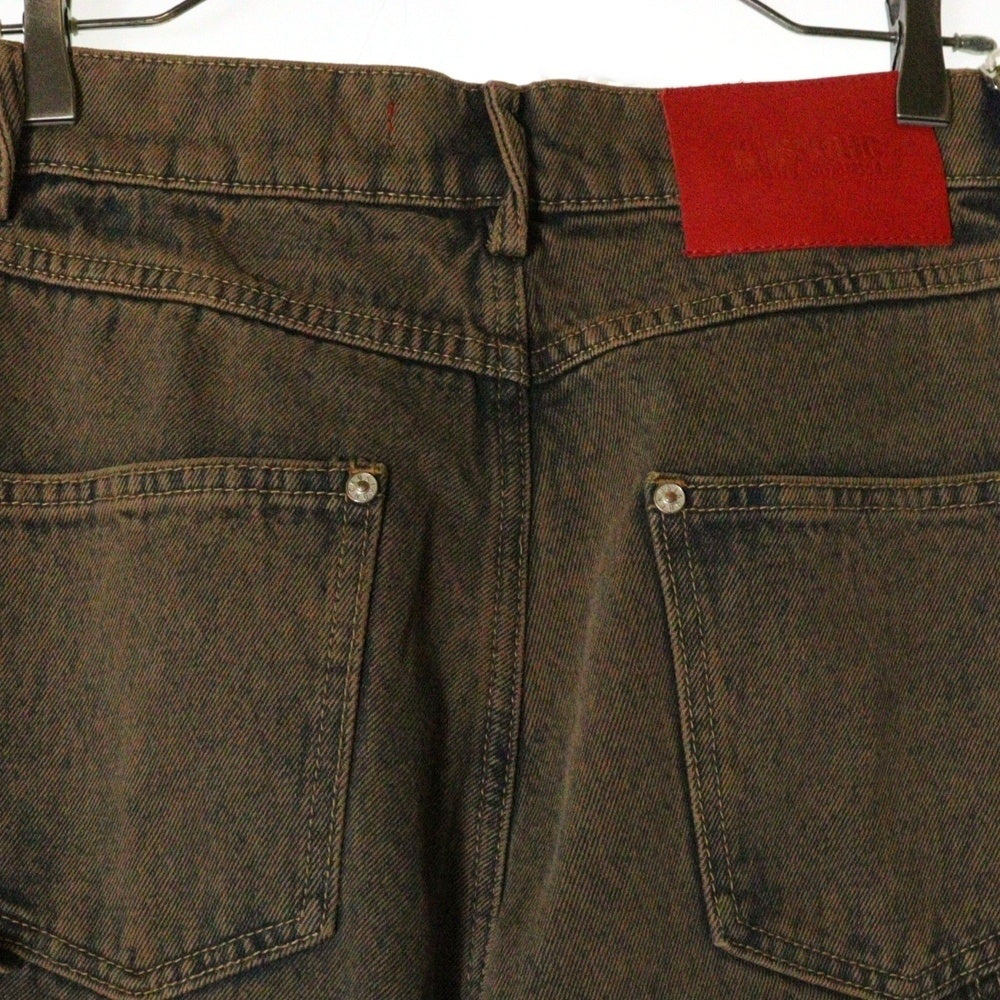 KUSIKOHC(クシコック) 24AW WORKWEAR MULTI RIVET DENIM ワークウェアマルチリベットデニムパンツ ブラウン KUF4MT12BP-TE427