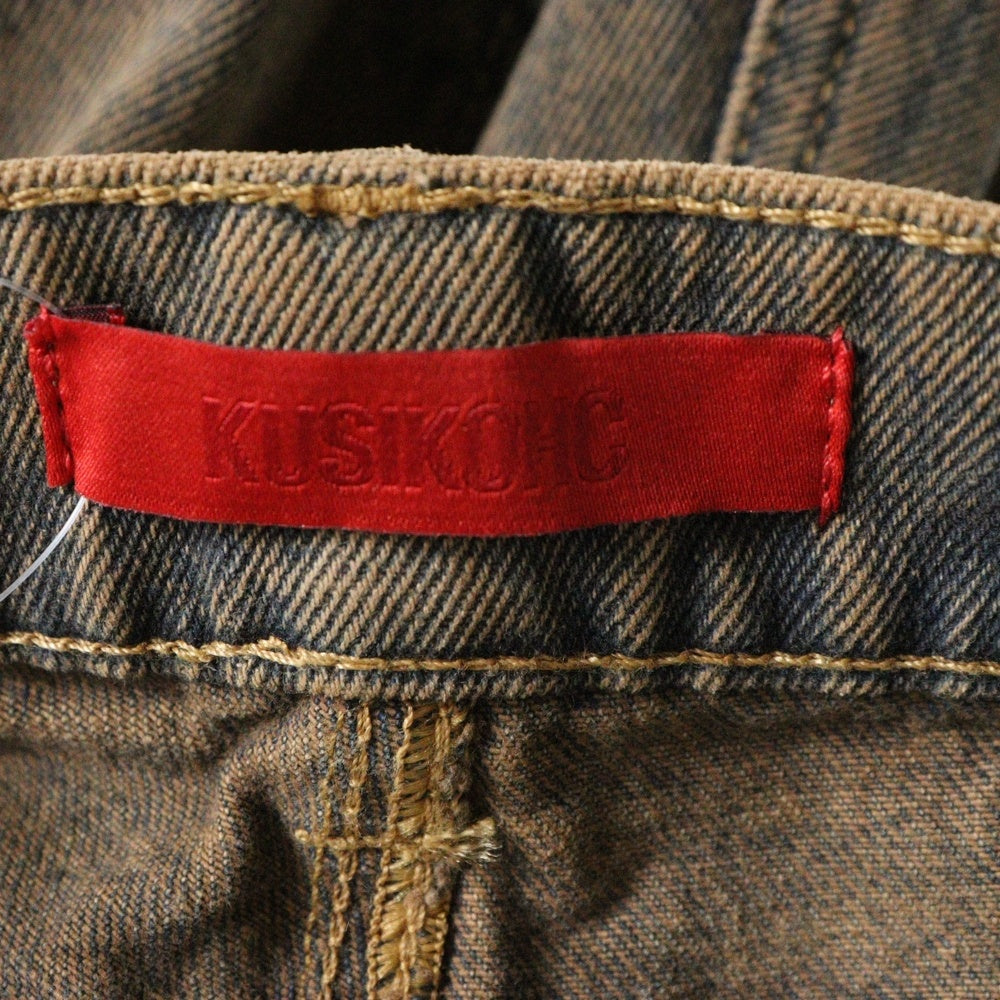 KUSIKOHC(クシコック) 24AW WORKWEAR MULTI RIVET DENIM ワークウェアマルチリベットデニムパンツ ブラウン KUF4MT12BP-TE427