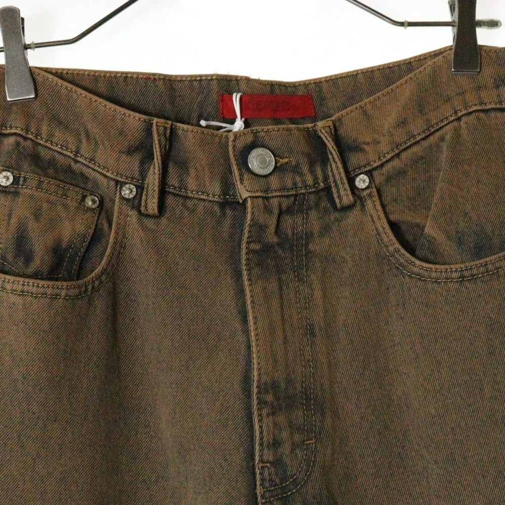 KUSIKOHC(クシコック) 24AW WORKWEAR MULTI RIVET DENIM ワークウェアマルチリベットデニムパンツ ブラウン KUF4MT12BP-TE427