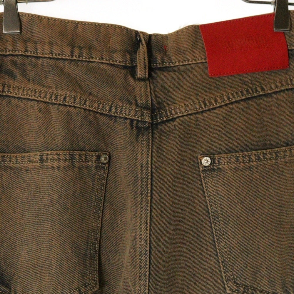 KUSIKOHC(クシコック) 24AW WORKWEAR MULTI RIVET DENIM ワークウェアマルチリベットデニムパンツ ブラウン KUF4MT12BP-TE427