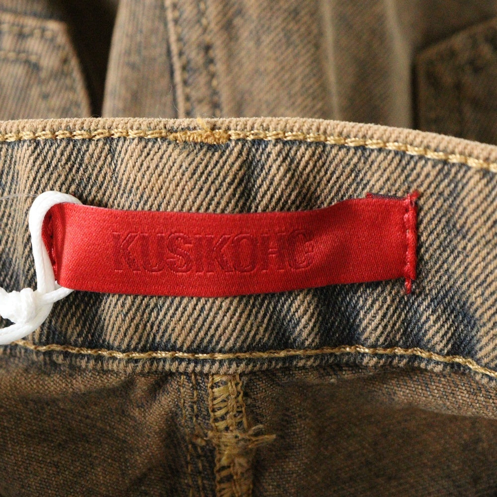 KUSIKOHC(クシコック) 24AW WORKWEAR MULTI RIVET DENIM ワークウェアマルチリベットデニムパンツ ブラウン KUF4MT12BP-TE427